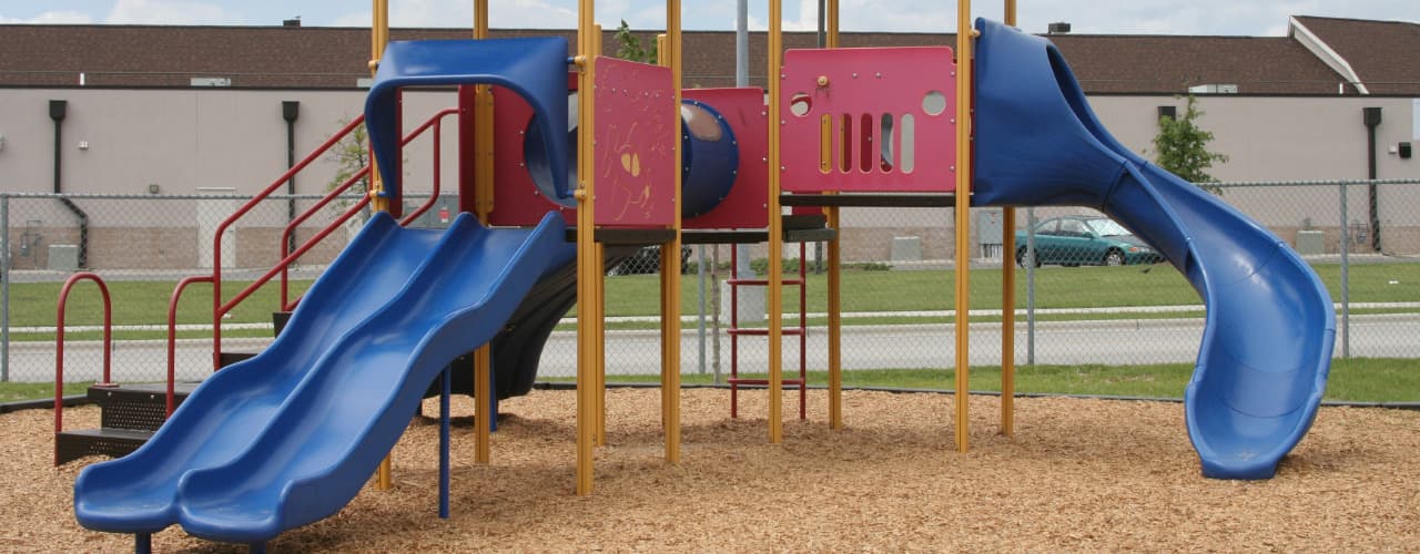 playground with mulch