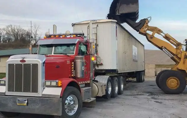 Loading Mulch in Truck